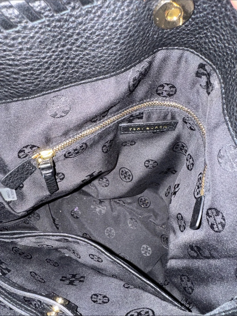 Tory Burch Bag Marion Convertible Black Leather Chain Crossbody Shoulder Bag